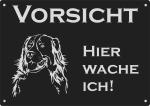 Aluminium Warnschild Berner Sennenhund VORSICHT Hier wache ich!